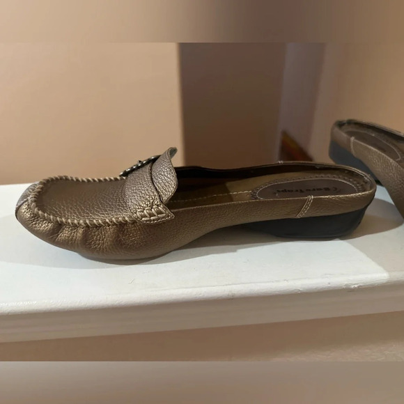 New Baretraps Pixy Slipon Gold Leather Mules. Size 11. - Picture 5 of 9